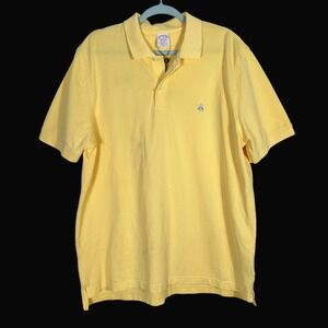 Brooks Brothers Performance Polo Shirt Yellow Supima Cotton Original Fit Mens XL